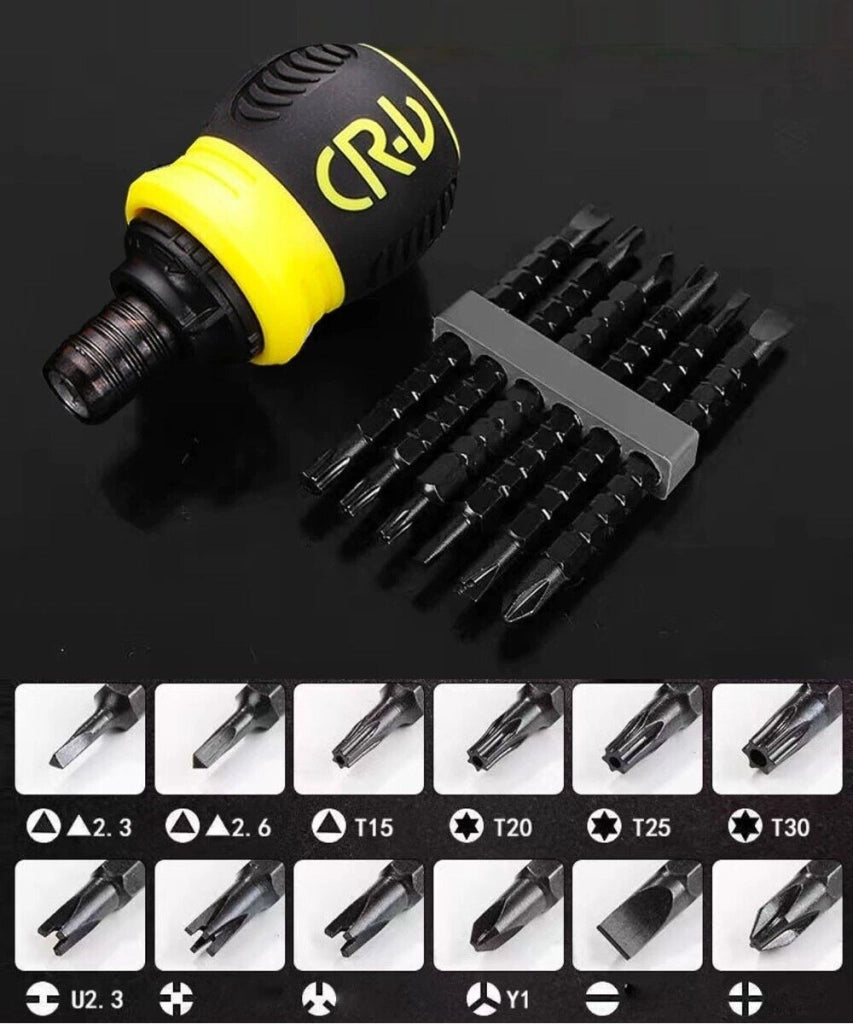 Set cacciavite a cricchetto 13 in 1 multifunzione inserti punte magnetiche 07359