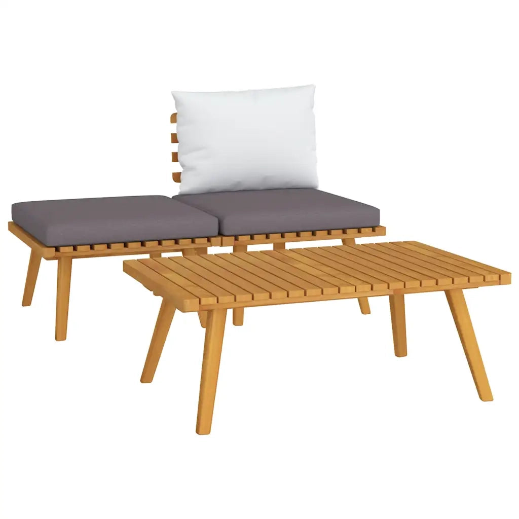Salotto da Giardino-Set Divani da Giardino 3 pz con Cuscini in Massello di Acacia 549732