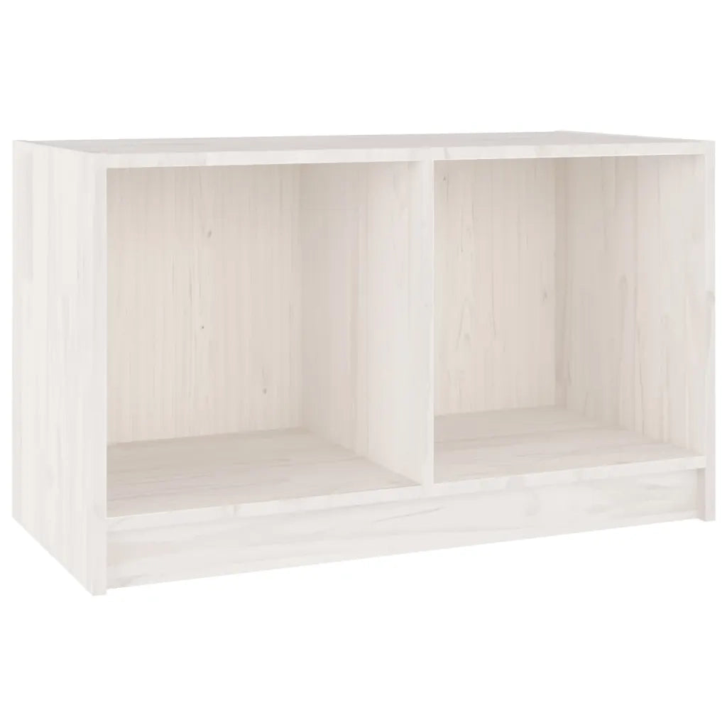 Mobile Porta TV-Mobile per TV-Credenza TV Bianco 70x33x42 cm in Legno Massello di Pino