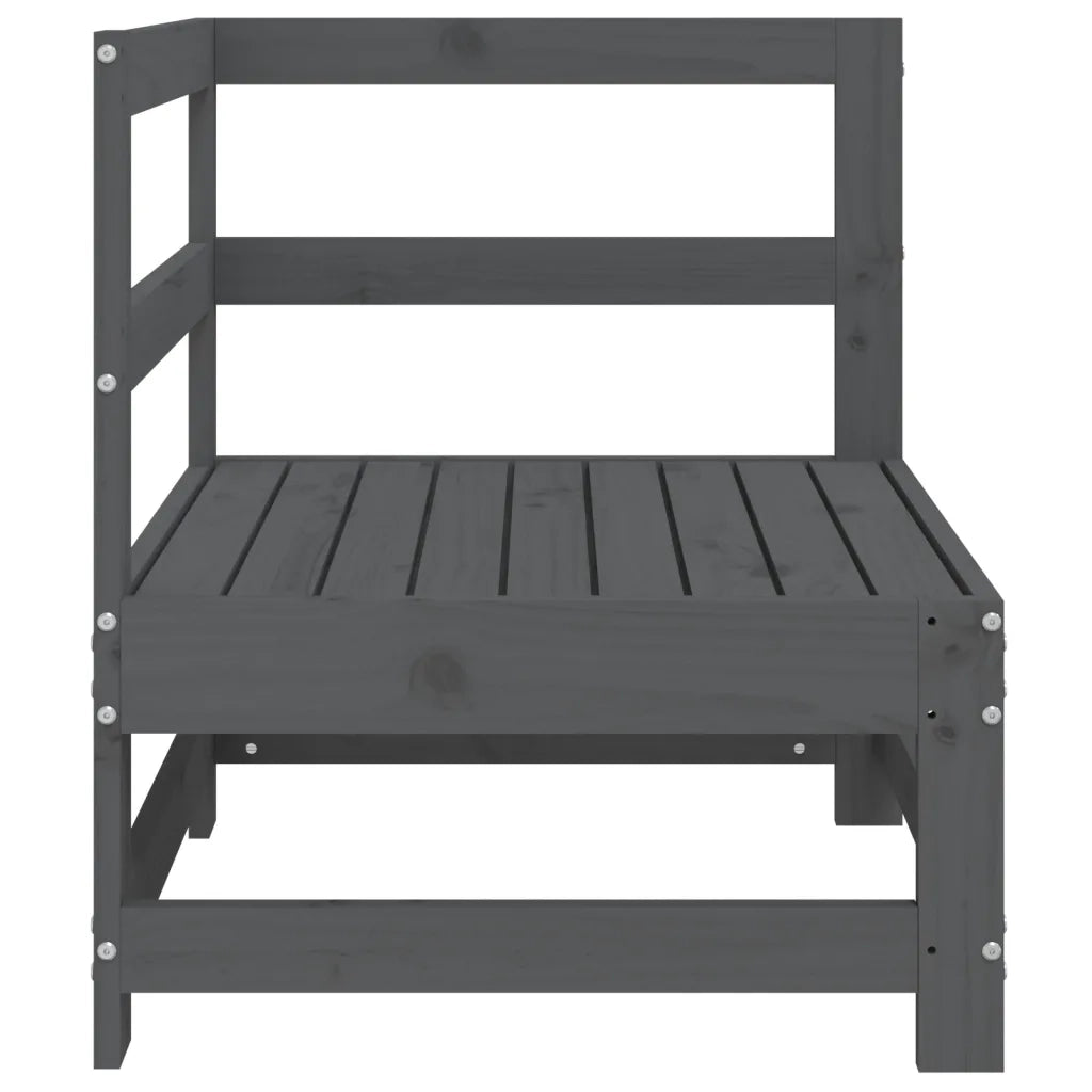 Divano Angolare da Giardino Grigio in Legno Massello di Pinocod mxl 84619