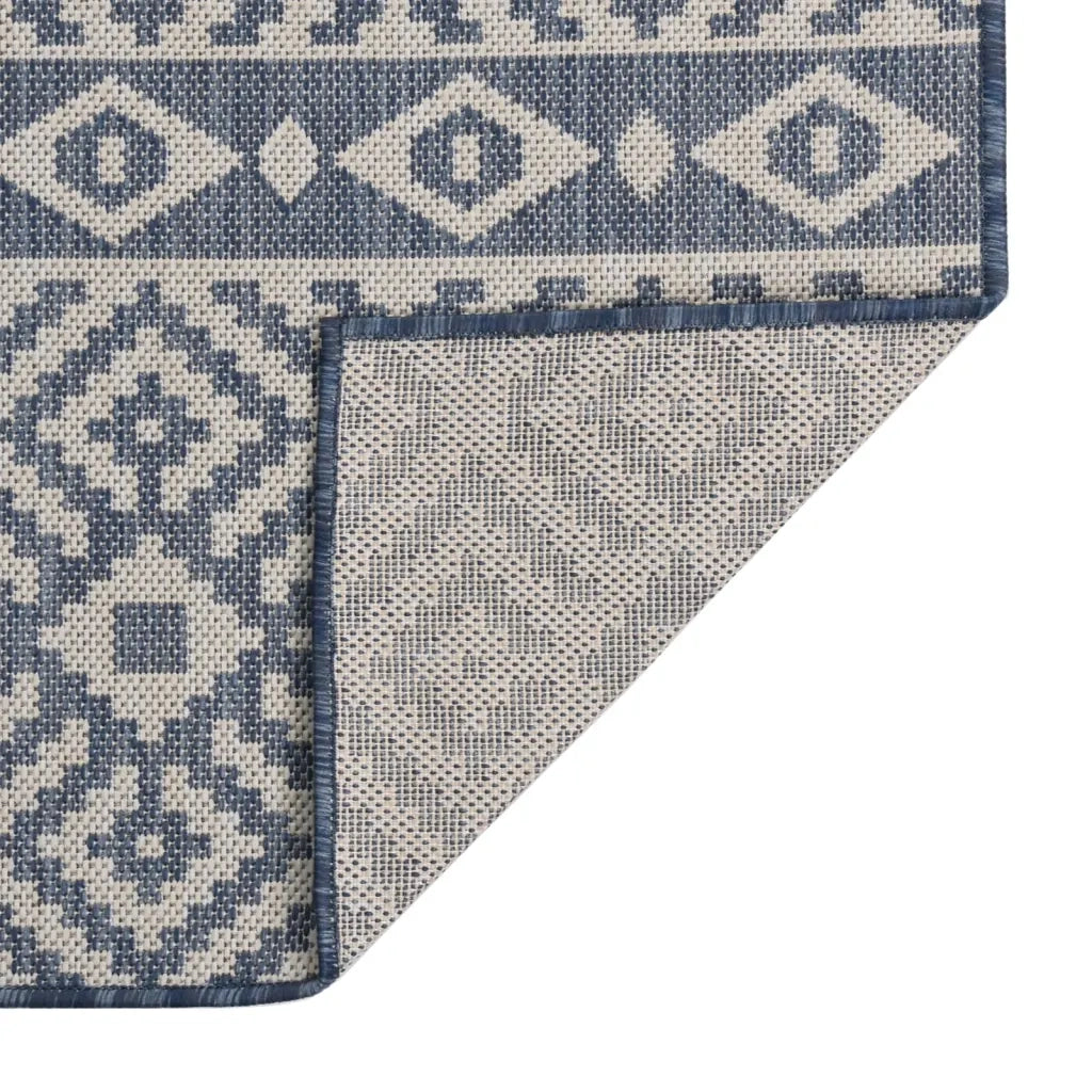 Tappeto da Esterni a Tessitura Piatta 160x230 cm Strisce Blu cod mxl 77884