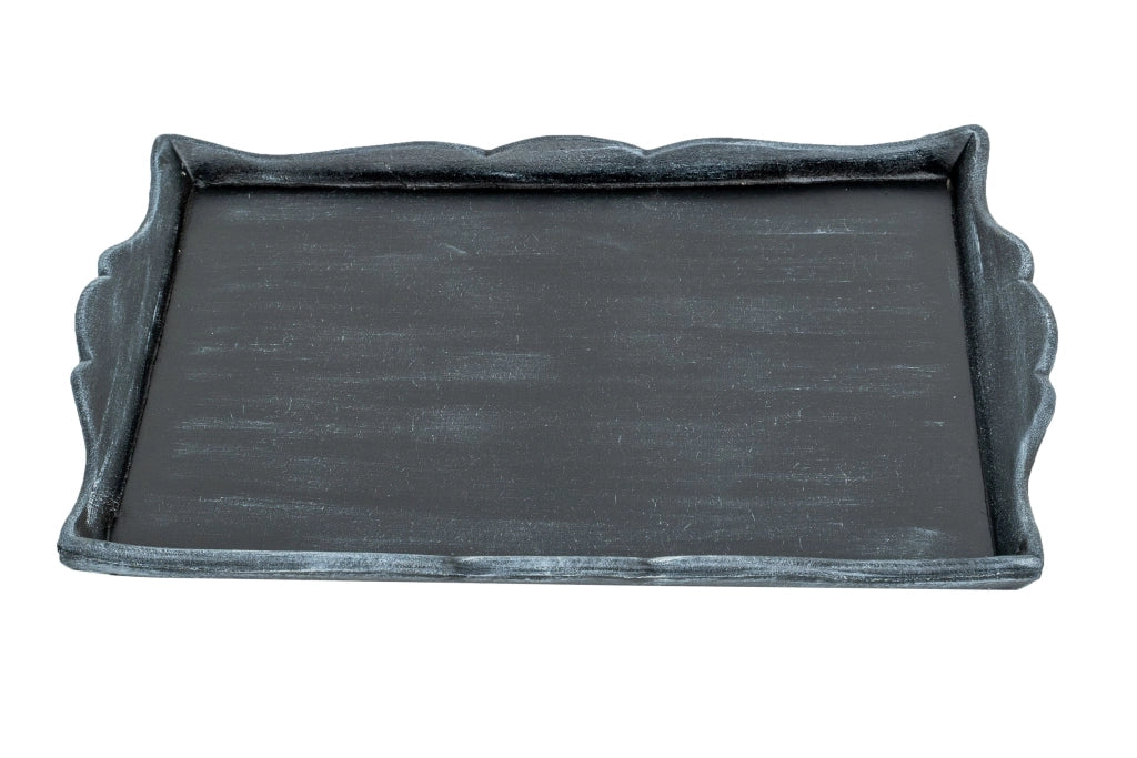 Biscottini Vassoio in legno finitura nera Made in Italy