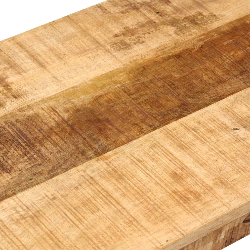Panca 110 x 35 x 46 cm legno massello di mango grezzo e acciaio 02_0010929