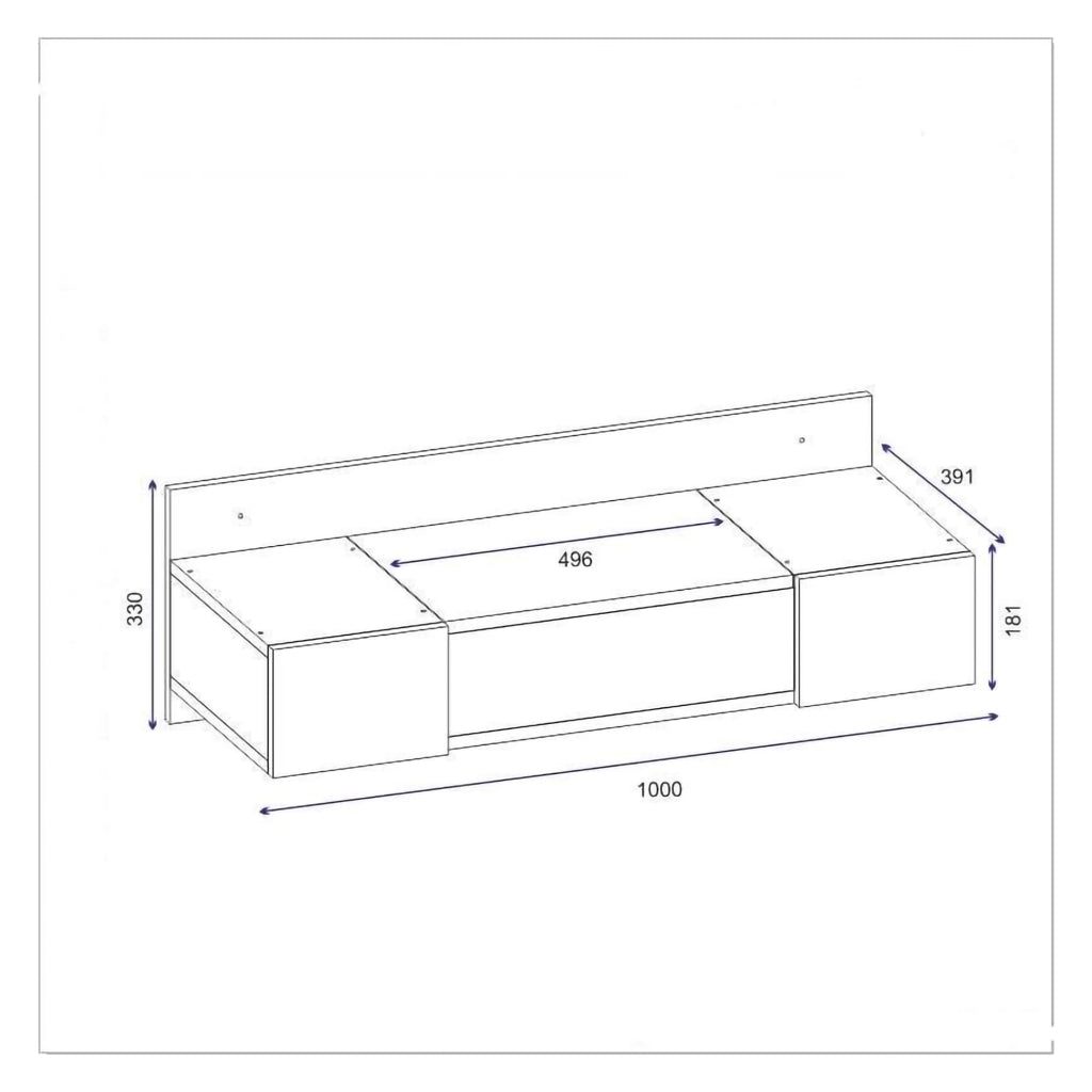 Mobile da Trucco Selci, Toeletta Specchio Incluso, 100x39x33h cm Marrone