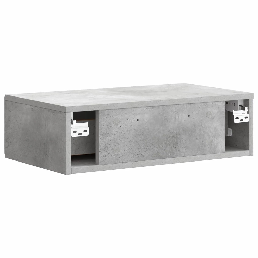 Tavolino da Parete Laterale Grigio Cemento 59 x 34,5 x 17 cm 899168