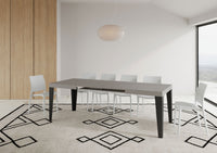 Tavolo Allungabile 120/380x90 cm Flame Cashmere Gambe Antracite