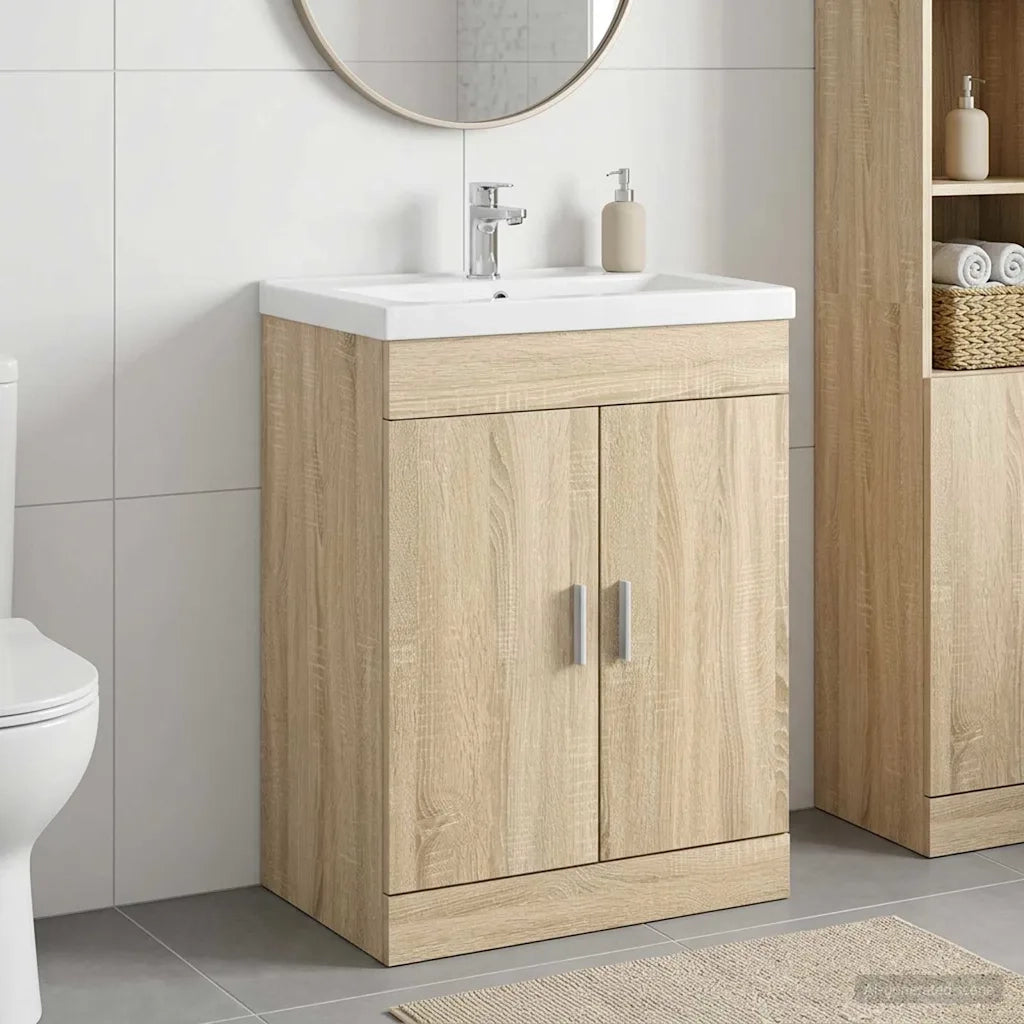 Mobiletto da Bagno Sotto Lavabo Rovere Sonoma 890690