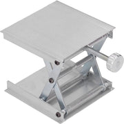 Jack di Laboratorio con Regolazione di Altezza - Materiale Aluminium/Rostofrigo - Funzionamento Manuale - Piattaforma di Laboratorio - Strumento di Supporto - Facile da Pulire - Piattaforma Elevabile