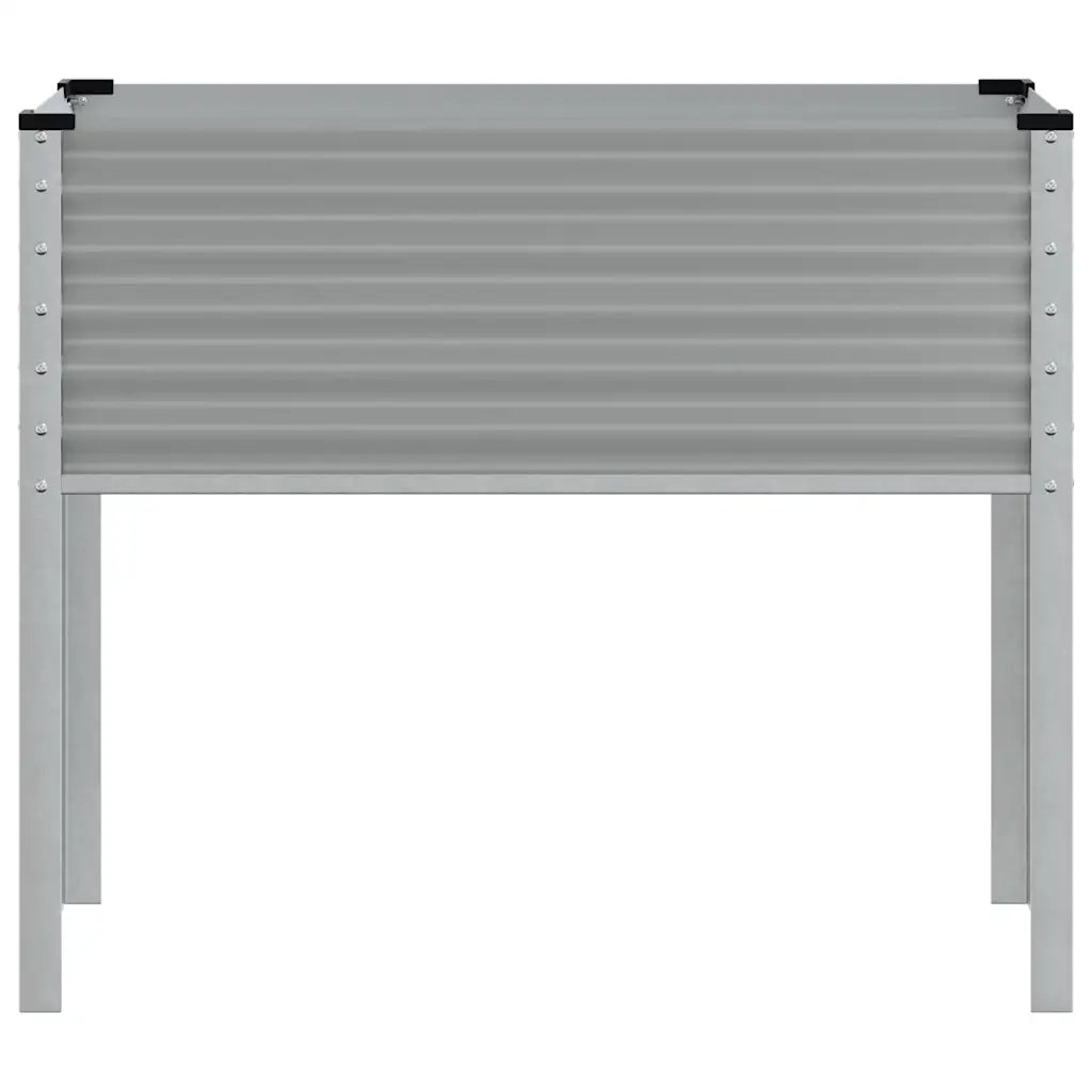Fioriera da Giardino Grigia 100x45x90 cm in Acciaio 4008970