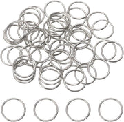 Connettore a spirale apribile in acciaio inossidabile, anelli a spirale per collana, catena, bracciale, orecchini, hanger, gioielli, creare fermagli, 100 pezzi (12 mm)