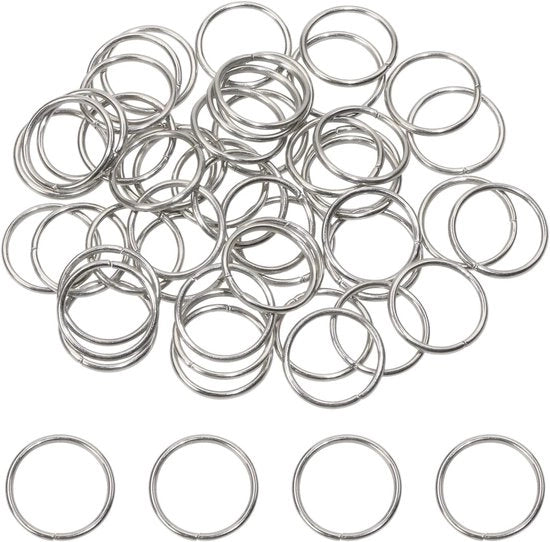 Connettore a spirale apribile in acciaio inossidabile, anelli a spirale per collana, catena, bracciale, orecchini, hanger, gioielli, creare fermagli, 100 pezzi (12 mm)