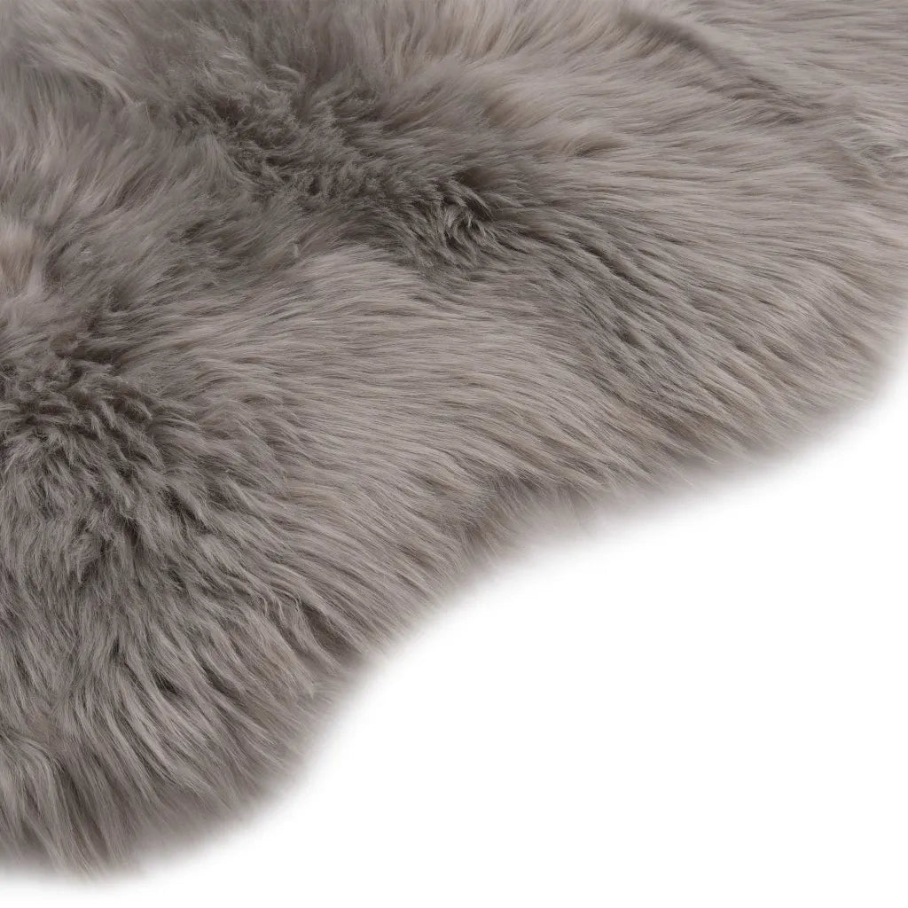 Tappeto in Similpelle di Pecora 60x90 cm Grigio Chiaro 284712