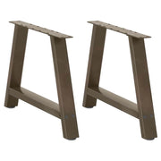 Set di 2 gambe per tavolino da caffè a forma di A 70 x 42 cm con piedini regolabili design moderno acciaio nero 02_0057122