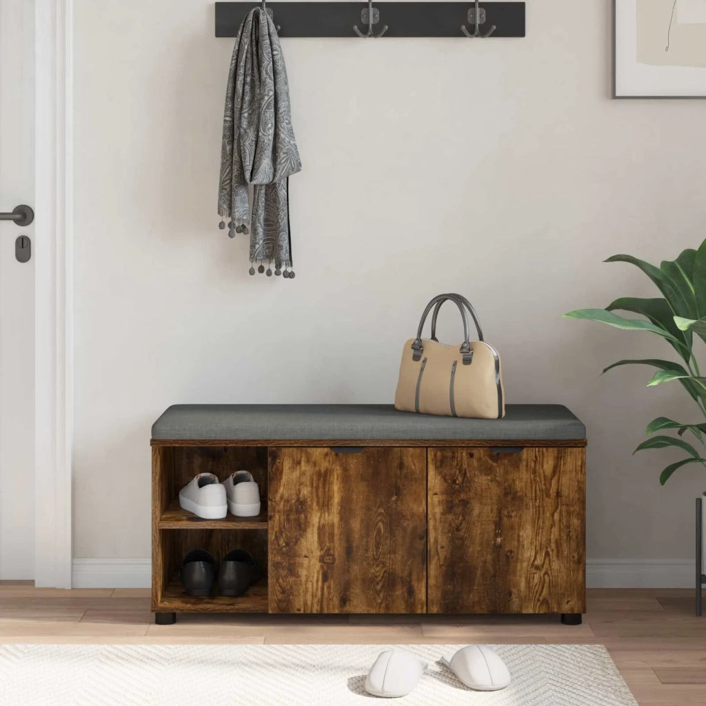 Panca per ingresso Quercia Affumicata 100 x 38 x 46 cm 891516