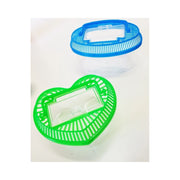 Trade Shop - Acquario Vaschetta Plastica Pesci Pesciolini Rossi Coperchio Maniglia Presa Aria -