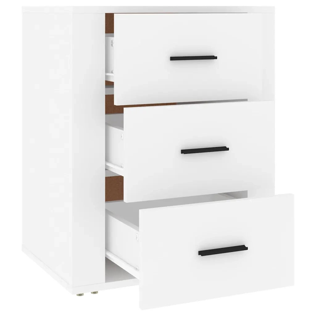 Comodino Bianco 50x36x60 cm in Legno Ingegnerizzato 816712