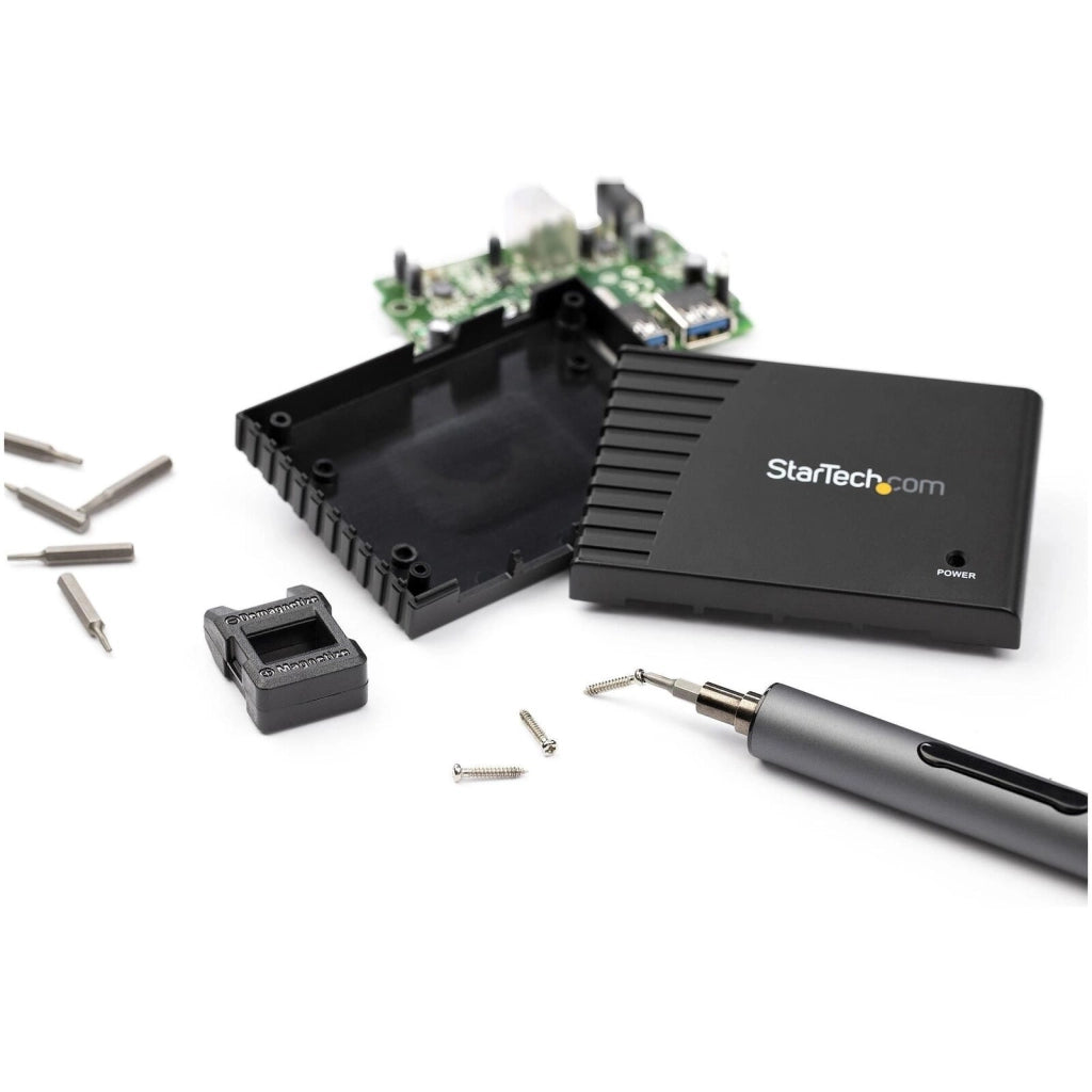 StarTech.com Set di cacciaviti elettrici di precisione 55 punte - Kit di cacciaviti a batteria portatile/mini per riparazioni di elettronica - magnetico - senza filo (CTK20PCEDRIVE)
