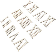 Decorazione in Legno con Numeri Romani - Articoli Decorativi - Oggetti Fai da Te Manuali - Decorazione Educativa - 12 Pezzi - Leggero e Ecocompatibile
