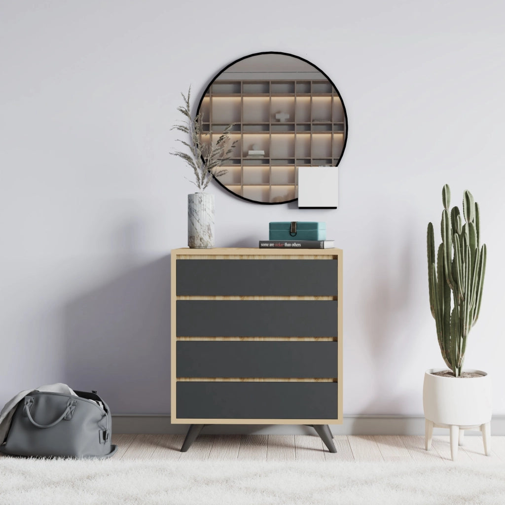 Cassettiera in legno "Suvera" - 70 x 40 x 86 cm - Marrone