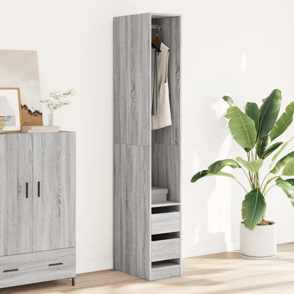 Armadio Grigio Sonoma 30x50x200 cm in Legno Multistrato CFW6044171