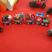 Decorazione di Natale in legno - Miniatura treno rosso decorazione per albero di Natale per decorazione di Natale - Decorazione di tavola per feste - Regalo per bambini