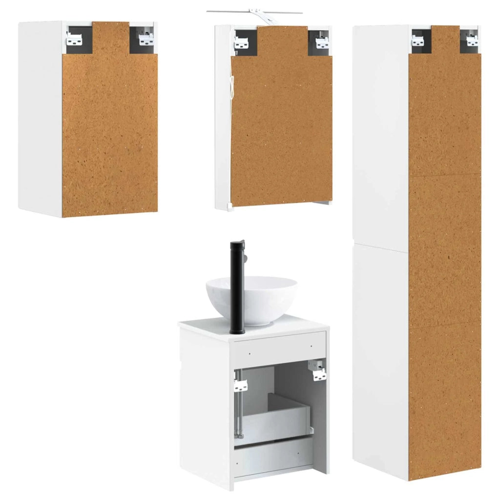 Set di Armadi da Bagno 5 pcs Bianco 40 x 10,5 x 60,5 cm 3407335