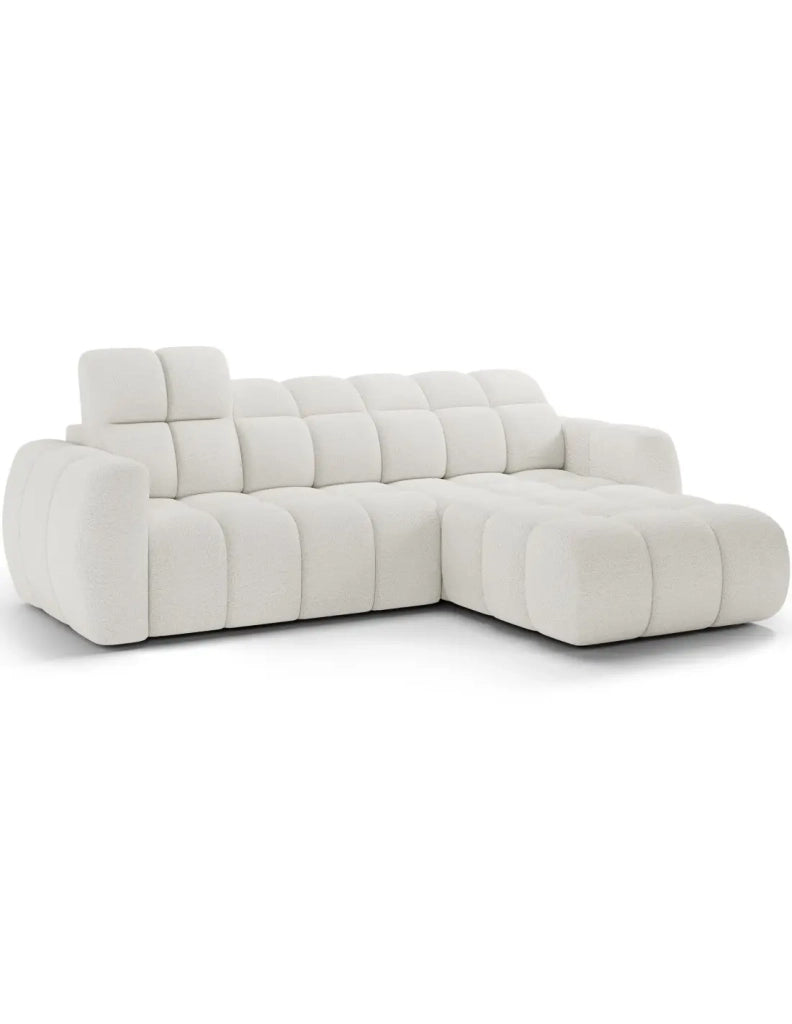 Divano angolare elettrico FANOTI 3 posti beige – angolo destro – versione 2