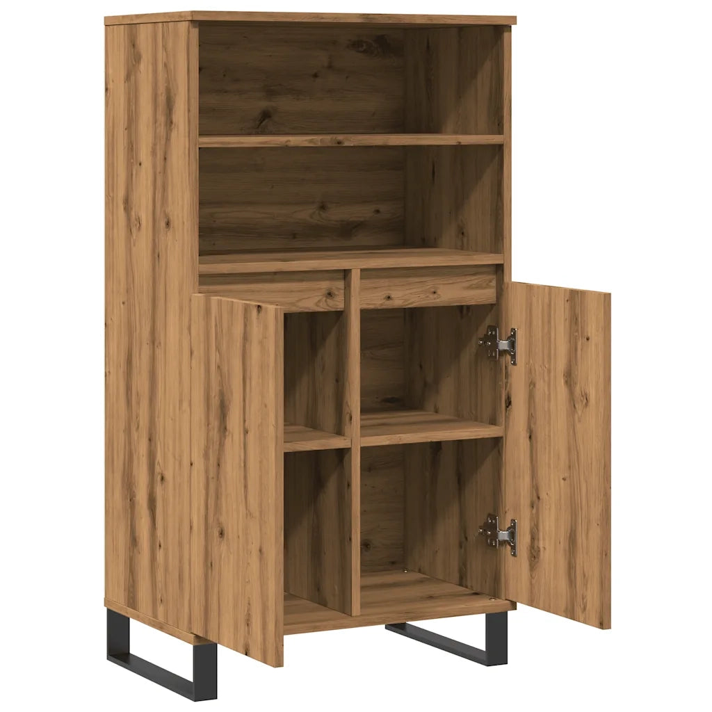 Credenza Rovere Artigianale 60x36x110 cm in Legno Multistrato