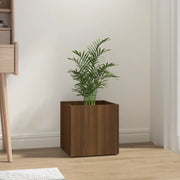 Fioriera Rovere-Vaso-Contenitore per Piante Marrone 40x40x40 cm in Legno Multistrato