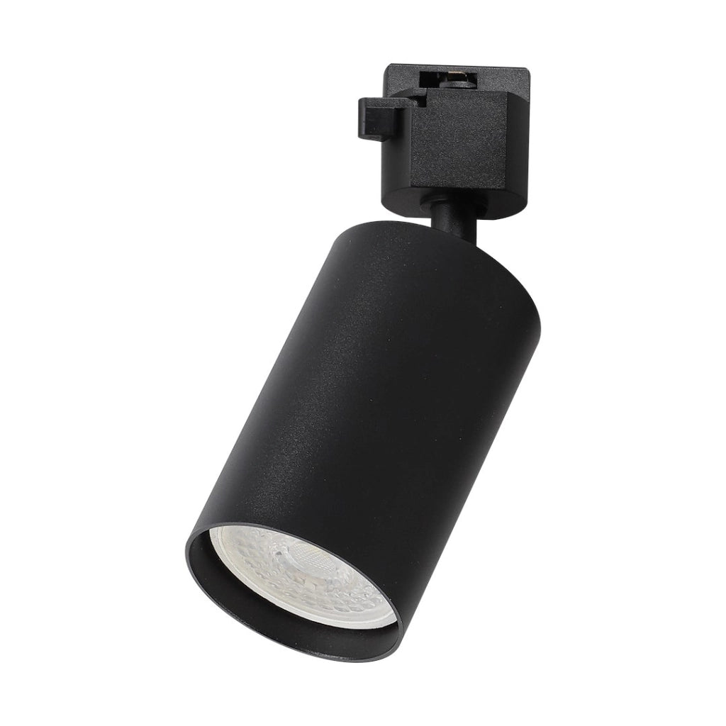 Faretto su binario 1 circuito orientabile nero GU10 10W