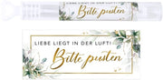 Corona d'oro - Bocchette di sapone per matrimoni - Sticker amore è nell'aria - 50 pezzi - Sticker idrorepellenti per flaconi di boccia - Ideali per matrimoni