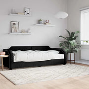 Divano Letto con Materasso Nero 80x200 cm in Tessuto 3197613