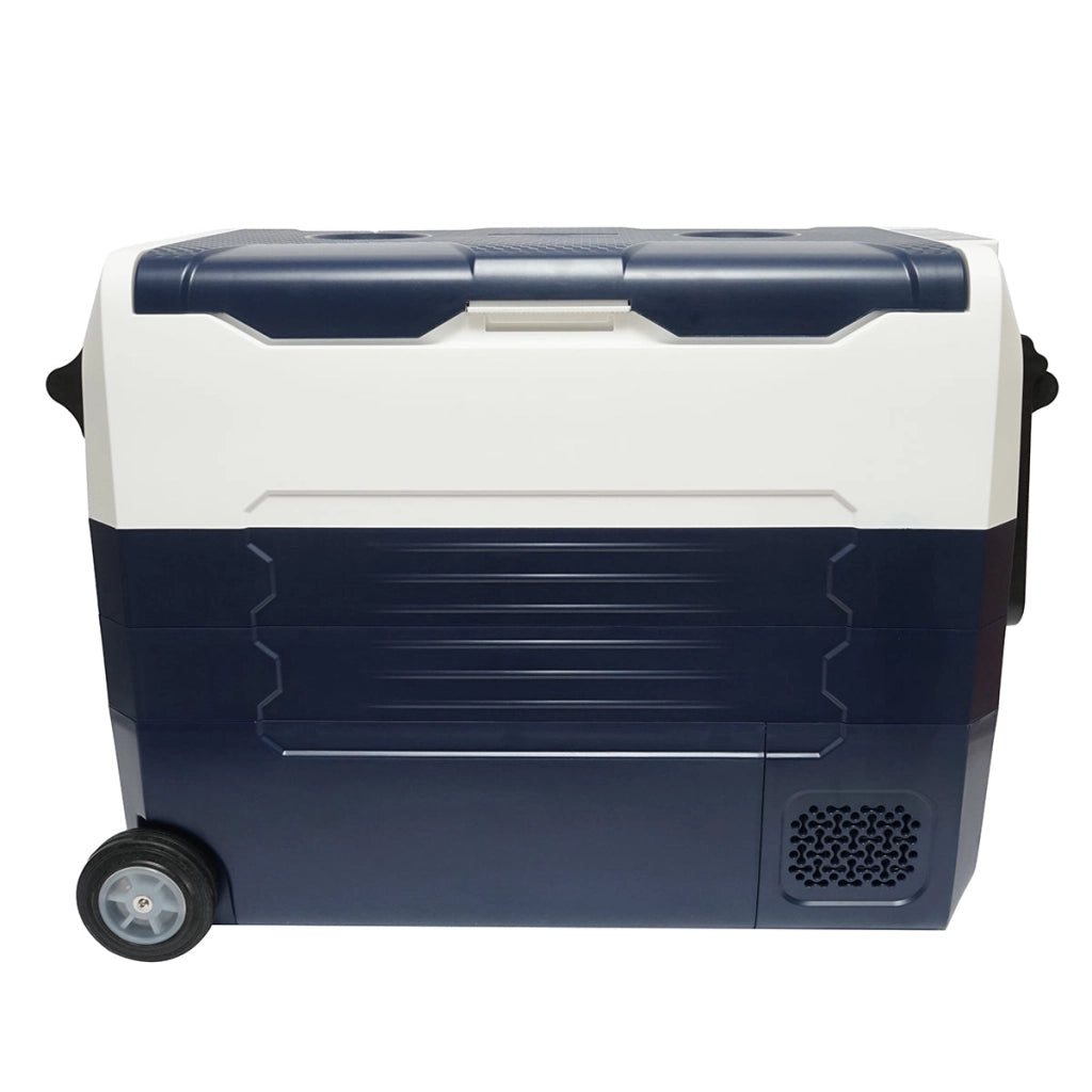 Frigorifero per auto 52L con compressore 12-24-220V, 45W tipo trolley 726x390x513mm