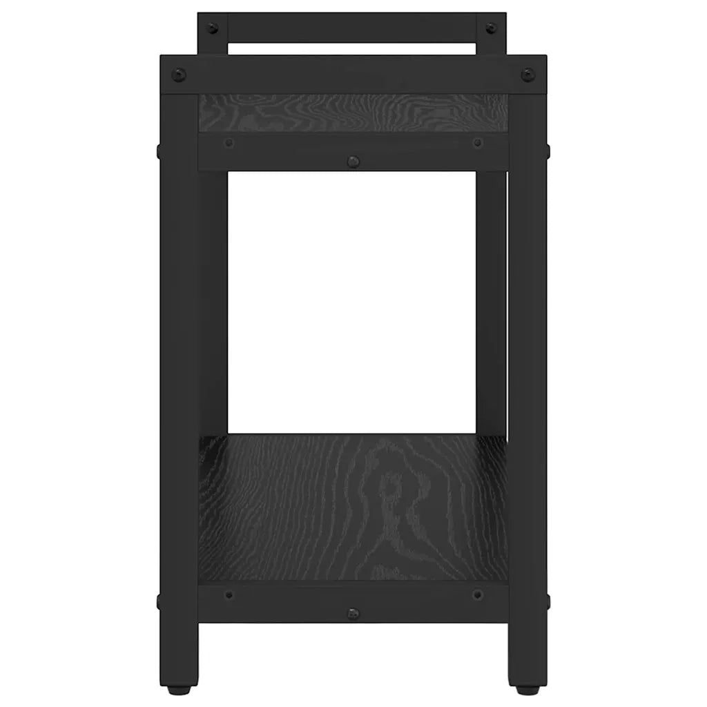 Libreria-Scaffale per Libri-Mobile di Stoccaggio Rovere Nero 60 x 30 x 50 cm Legno multistrato