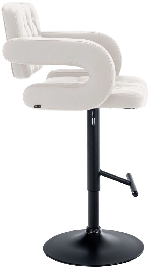 Sgabello Dublin in similpelle bianco,nero