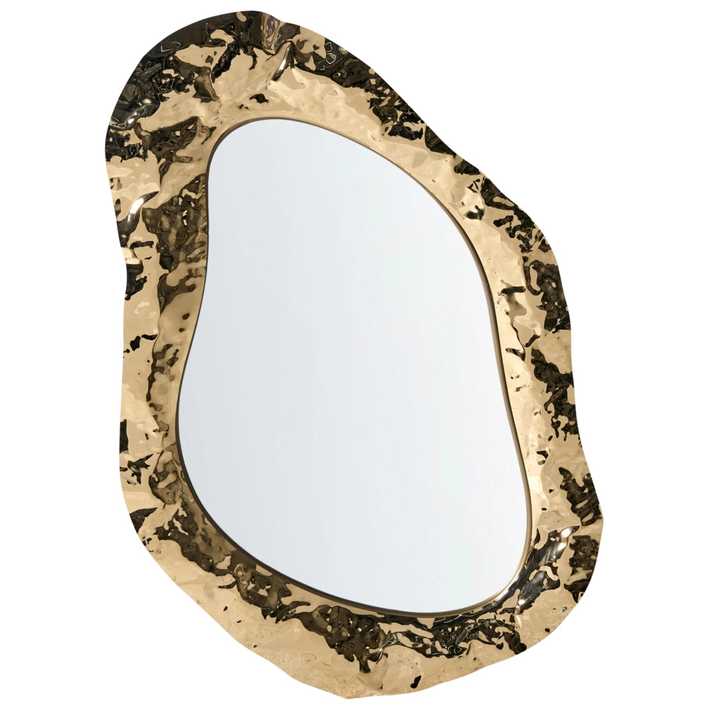 Specchio da parete Elemento decorativo da parete Glam Tradizionale industriale Telaio in acciaio inossidabile Vetro Oro