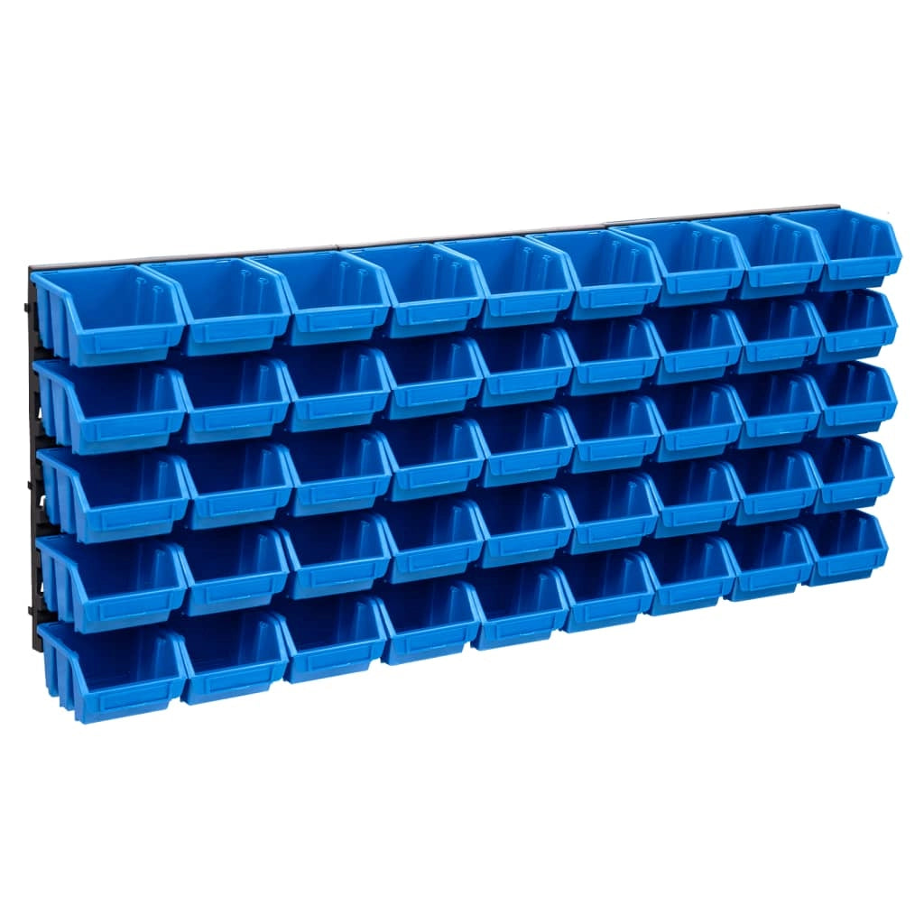 Kit contenitore portaoggetti e pannello da parete blu e nero da 48 pezzi 02_0003851