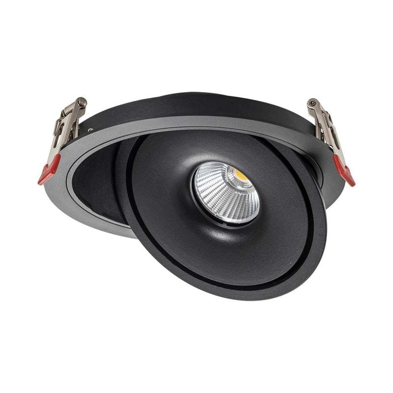 Faretto LED COB da Incasso Rotondo 12W 120*43mm Colore Nero 3in1 SKU-10578