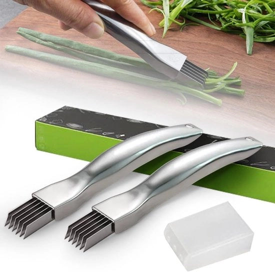 Set di 2 coltelli da verdura in acciaio inox per cucina - aiuto multifunzione per verdure e frutta, affilato e duraturo