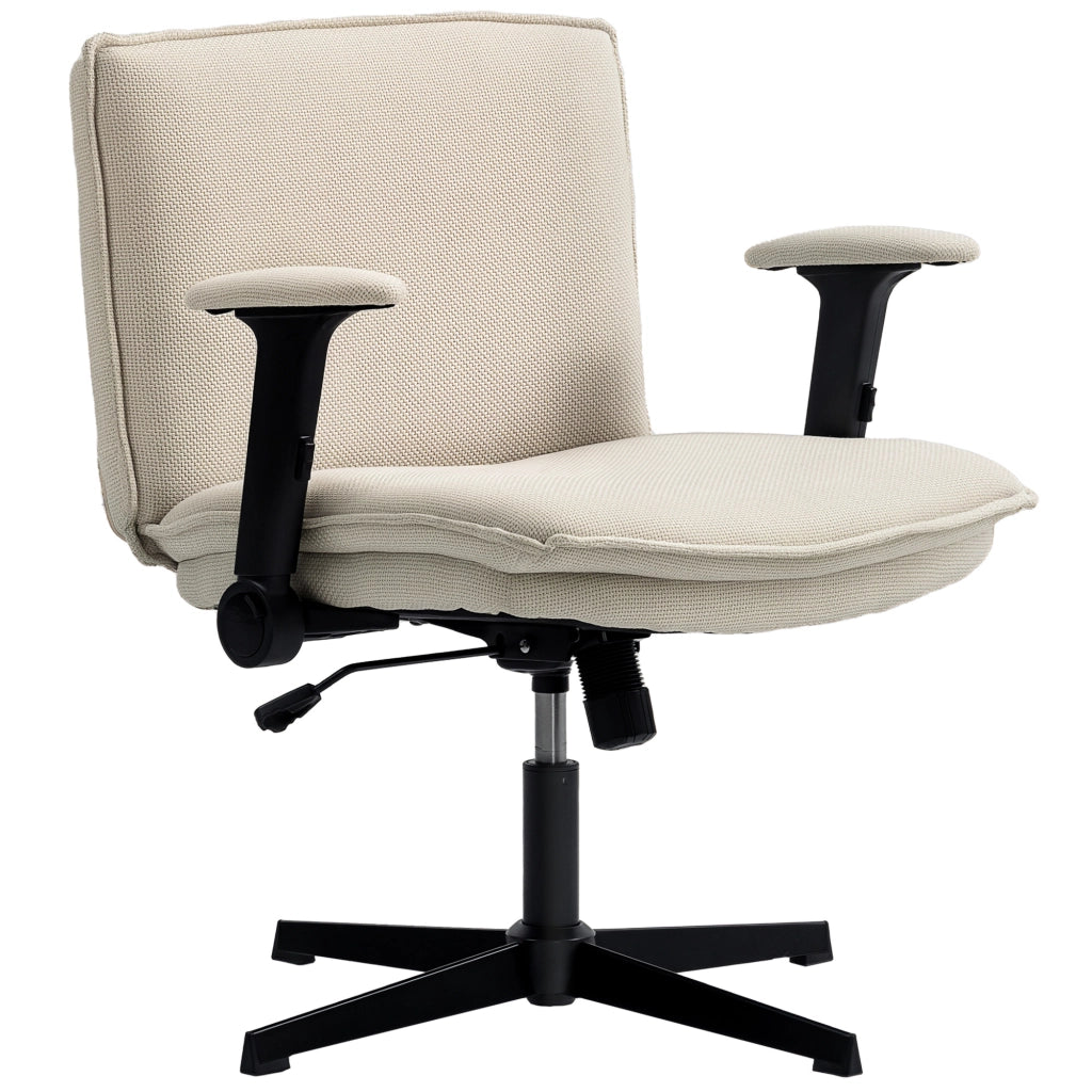 Sedia da ufficio con braccioli e schienale ¨C zephmum ¨C crema 50x50x120