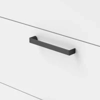 Cassettiera 6 Cassetti in Legno con Bordi Rialzati e Maniglie a U, 100x40x88 cm, Bianco