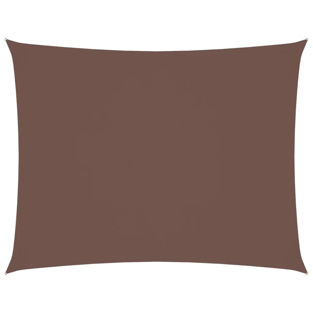 Parasole a Vela Oxford Rettangolare 4x5 m Marrone 135821