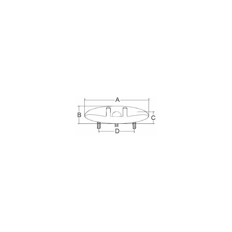BITTA INOX ABBATT.MM.114 C/FORI A 120 MM B 41 MM C 10 MM D 65 MM FORO 7 MM
