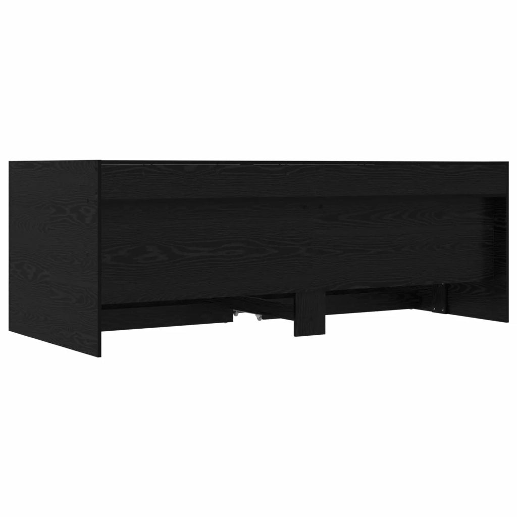 Telaio del letto con storage Rovere Nero 80 x 200 cm 3429643