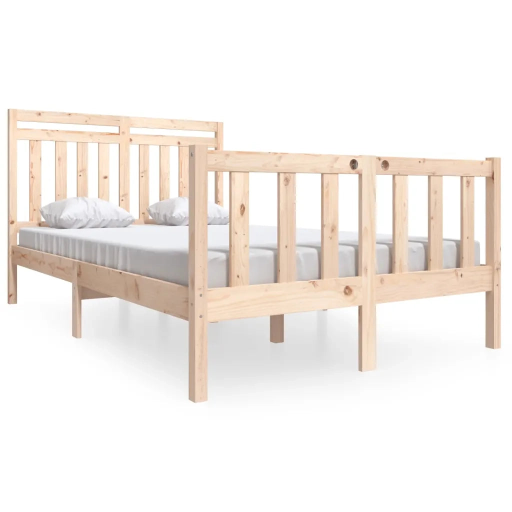 Letto matrimoniale | Letto per adulti | Giroletto in Legno Massello 140x200 cm