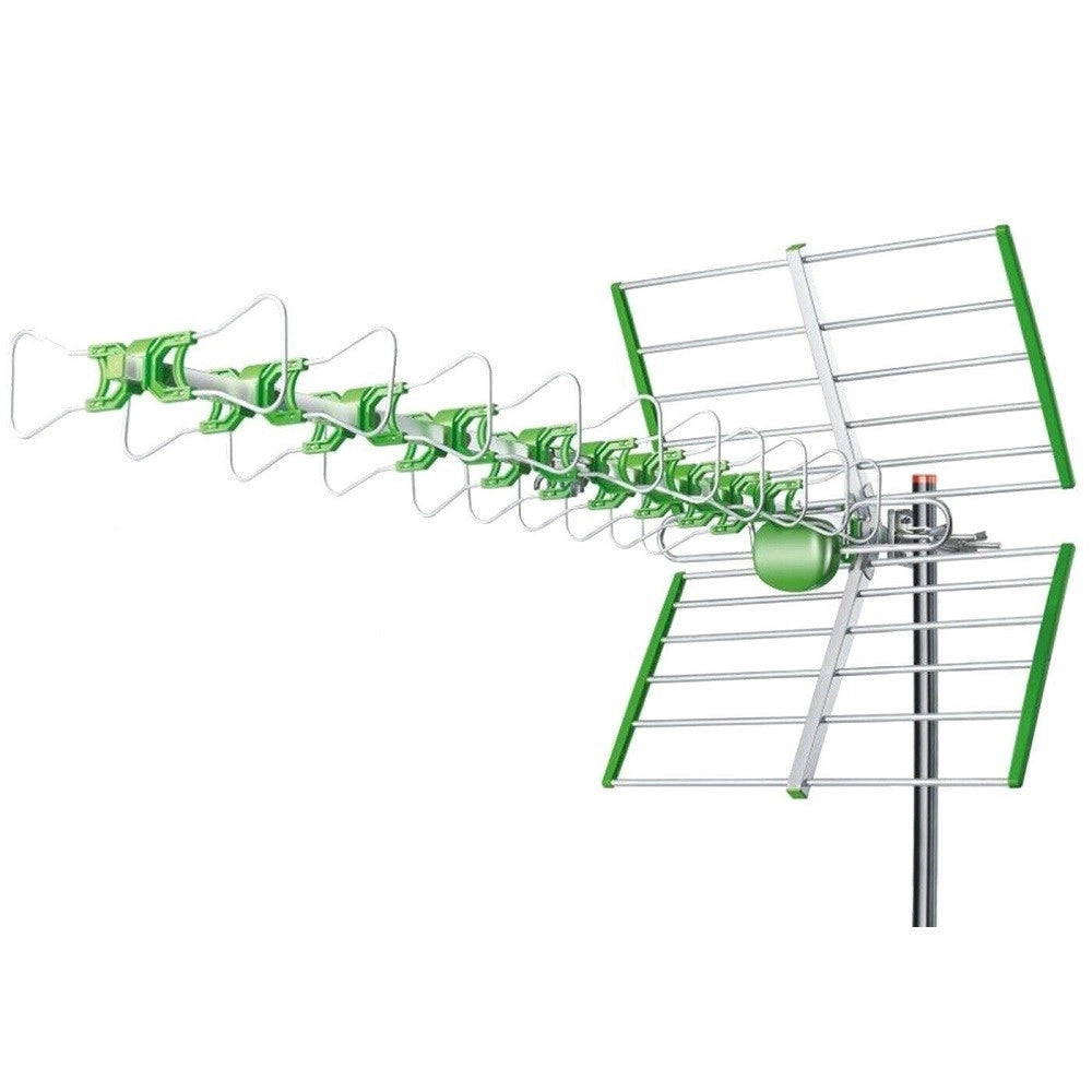 Trade Shop - Antenna Tv Esterna Digitale Uhf Dvb-t Dvt-t2 Dtt Tnt 24 Elementi 38dbi Li-38b -