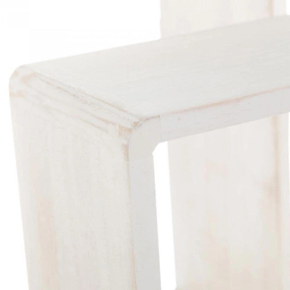 Set 3 Mensole da Parete Moderne Design Cubo Mensola Scaffale in Legno MDF Bianco