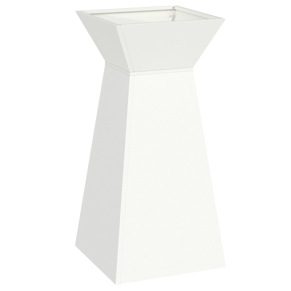 Supporto per Piante Bianco Plastica Medio Intarsi Decorativi