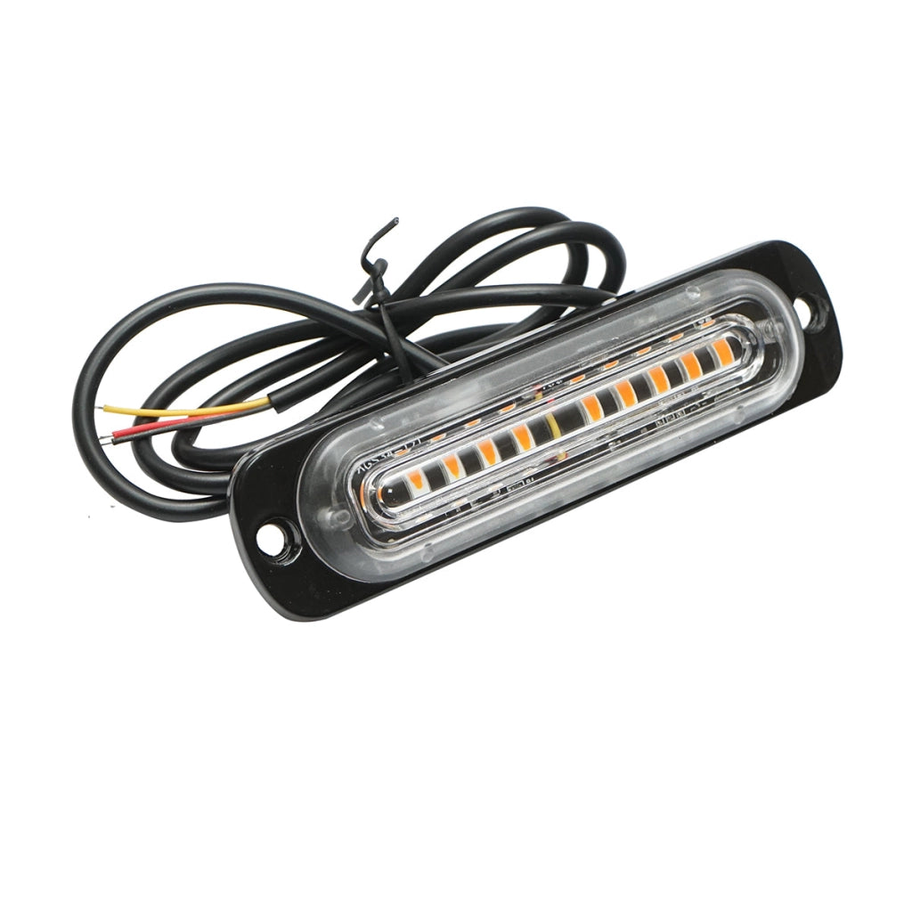 Lampada di ingombro a LED 12-24V, 10W, gialla, 10 LED 110x30x10mm