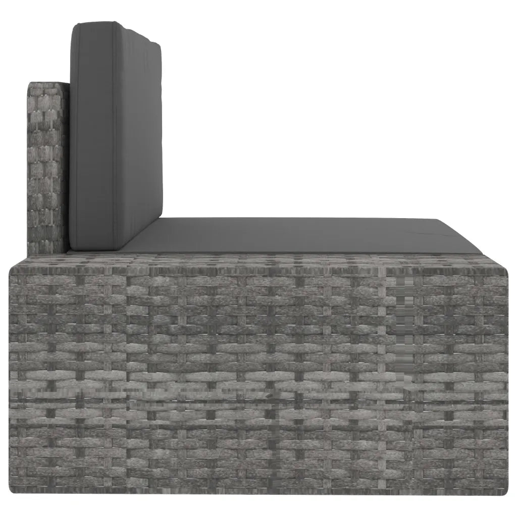 Set Divani da Giardino 5 pz in Polyrattan Grigio 3054599